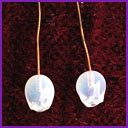 Vintage French obscure glass Doll Earrings