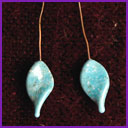 Vintage French blue glass Doll Earrings