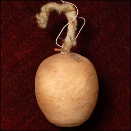 Antique Christmas ornament - cotton APPLE