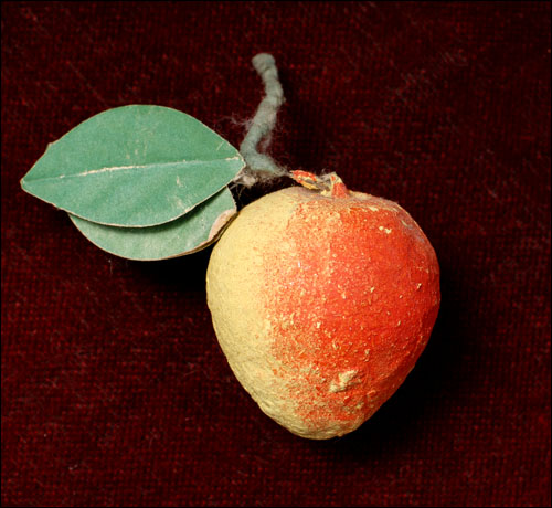 Antique Christmas ornament - cotton APPLE