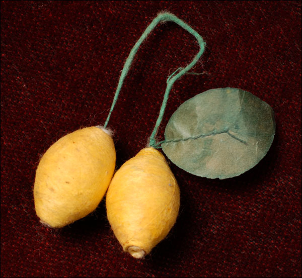 Antique Christmas ornament - cotton LEMONS