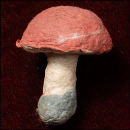Antique Christmas ornament - cotton MUSHROOM