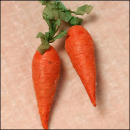 Antique Christmas ornament - cotton CARROTS