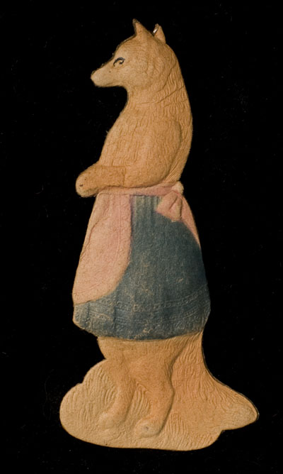 Antique Dresden Christmas ornament FOX