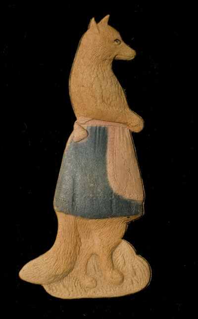 Antique Dresden Christmas ornament FOX