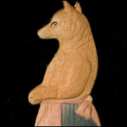 Antique Dresden Christmas ornament FOX