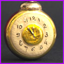 Vintage Christmas glass ornament CLOCK