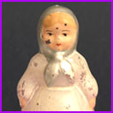Vintage Christmas glass ornament GIRL in TRADITIONAL DRESS