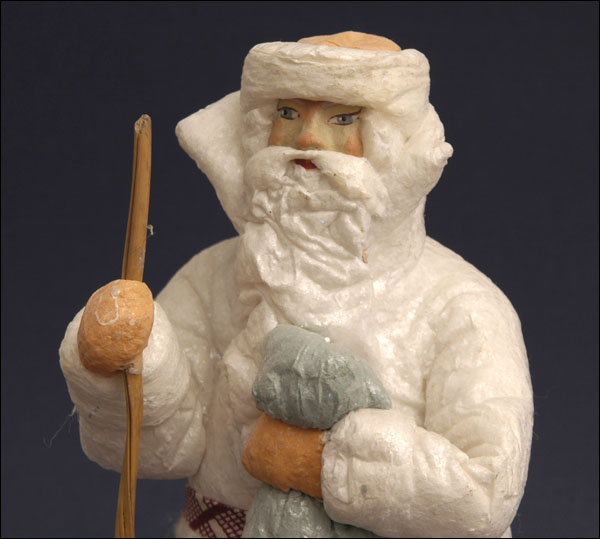 Antique cotton figure of Russian SANTA