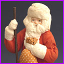 Antique cotton figure of Russian SANTA
