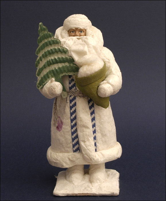 Antique cotton figure of Russian SANTA