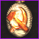 Vintage Christmas glass ornament HAMMER & SICKLE