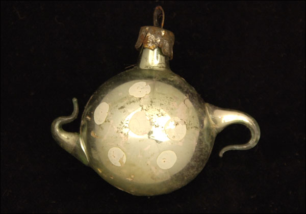 Vintage Christmas glass ornament TEAPOT