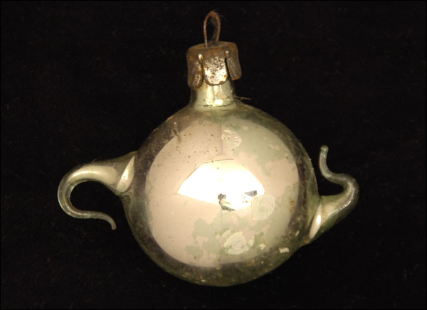 Vintage Christmas glass ornament TEAPOT