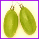Vintage Christmas glass ornament 2 SMALL PICKLES