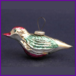 Antique glass Christmas ornament BIRD