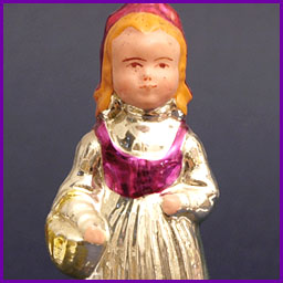 Antique Christmas ornament RED RIDING HOOD