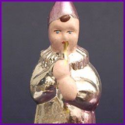 Antique Christmas ornament CLOWN WITH PIPE