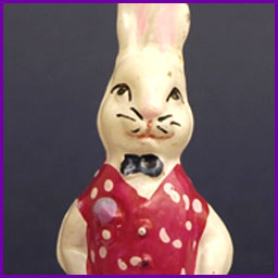 Antique Christmas ornament RABBIT GENTLEMAN