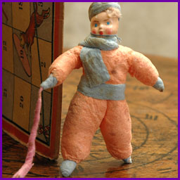 Antique Christmas ornament HOCKEY PLAYER