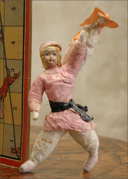 Antique Christmas ornament BOY With FIREBIRD