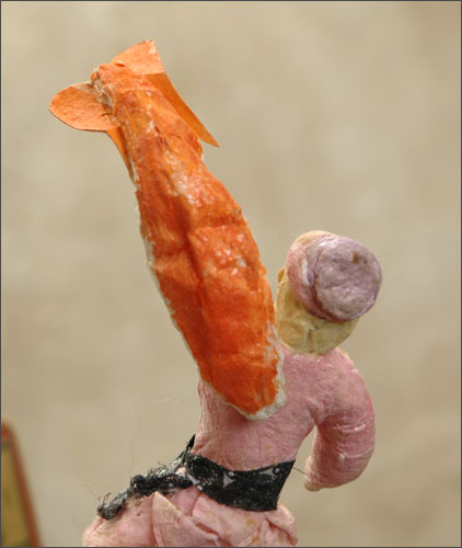 Antique Christmas ornament BOY With FIREBIRD