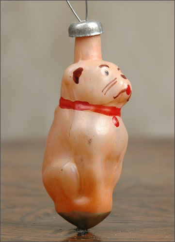 Antique Christmas ornament DOG