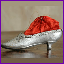 Antique German Dresden Christmas ornament SHOE