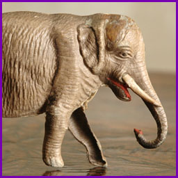 Antique German Dresden Christmas ornament ELEPHANT