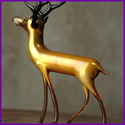 Antique blown German Christmas ornament DEER