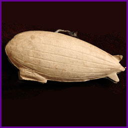 Antique 1900s Dresden Christmas ornament DIRIGIBLE 