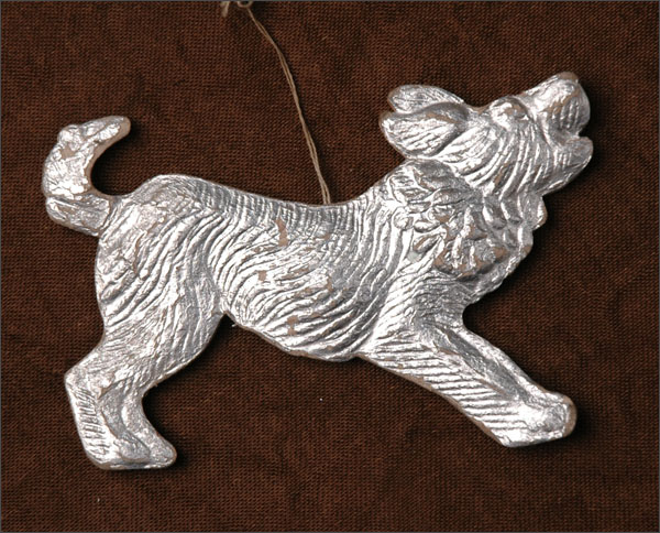 Antique Christmas ornament BARKING DOG
