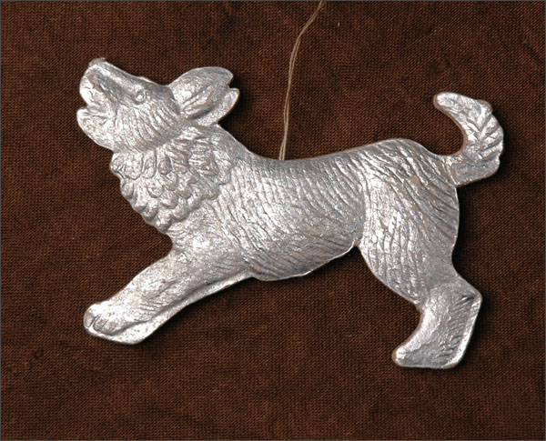 Antique Christmas ornament BARKING DOG