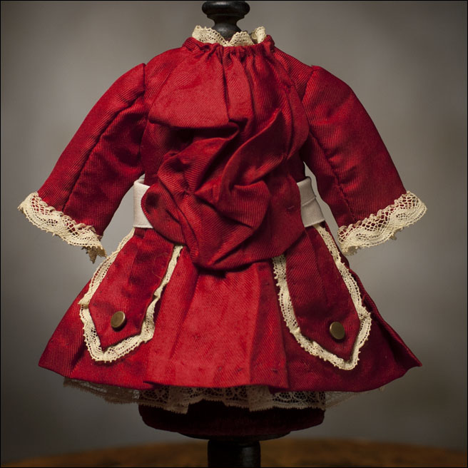 French RED Silk Dress