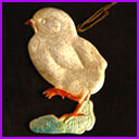 Antique DRESDEN Christmas ornament CHICK