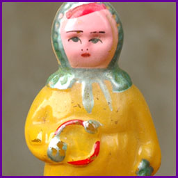Antique Christmas ornament BOY With JINGLE