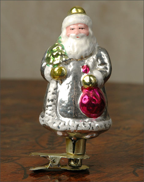 Antique Christmas ornament SANTA