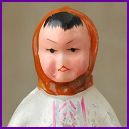 Antique Christmas ornament ESKIMO BOY