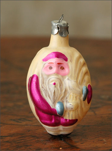 Antique Christmas ornament SANTA