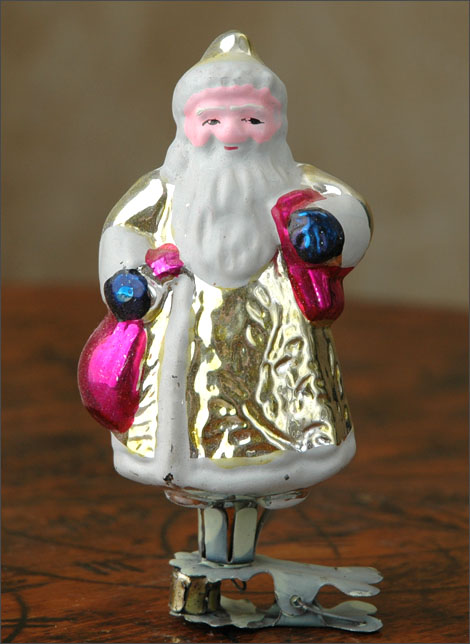 Antique Christmas ornament SANTA