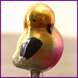 Antique CHRISTMAS ornament BULLFINCH