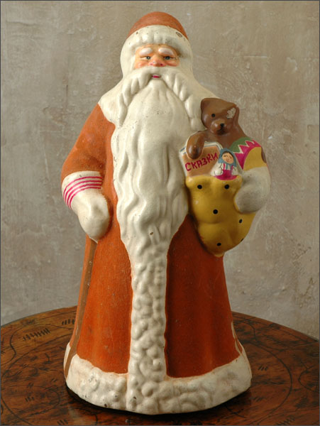 Antique Christmas paper mache figure of SANTA 