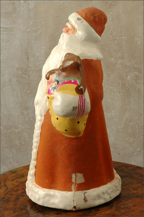Antique Christmas paper mache figure of SANTA 
