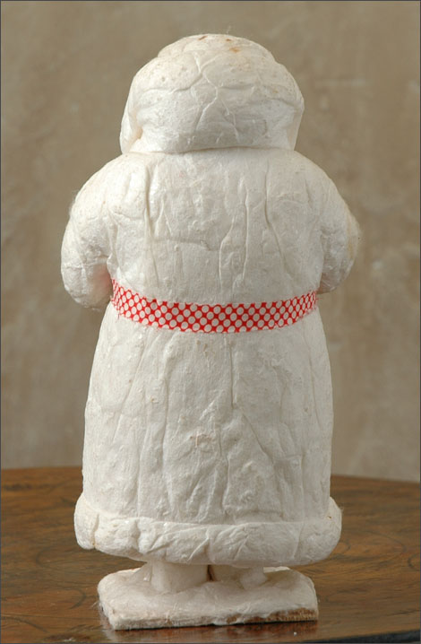 Antique Christmas cotton & paper mache SANTA figure