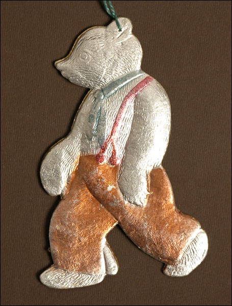 Vintage Christmas ornament WALKING BEAR