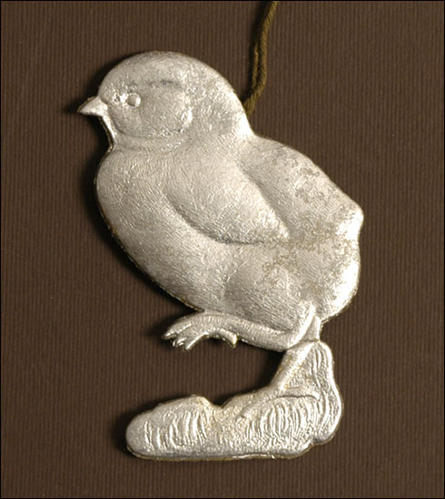 Antique Dresden Christmas ornament CHICK