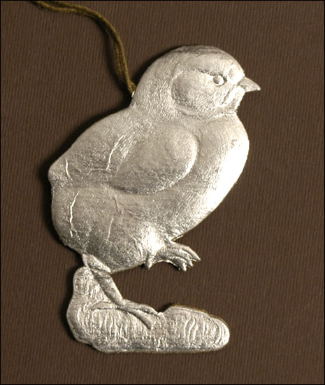 Antique Dresden Christmas ornament CHICK