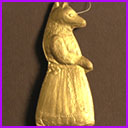Old Dresden Christmas ornament FOX IN APRON