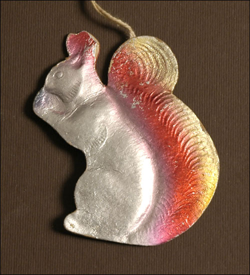 Vintage Christmas ornament SQUIRREL with NUT
