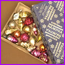 Vintage Christmas SET 24 miniature ornaments in original box
